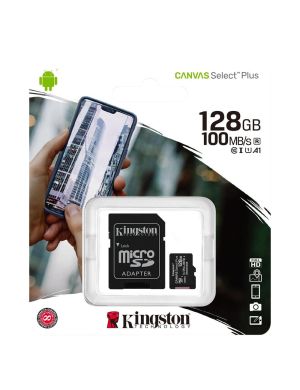 Karta pamięci Kingston Canvas Select Plus 128GB 100MB microSDXC CL10 UHS-I Card + SD Adapter