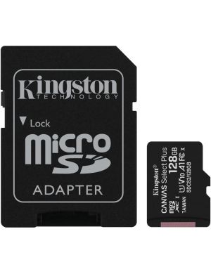 Karta pamięci Kingston Canvas Select Plus 128GB 100MB microSDXC CL10 UHS-I Card + SD Adapter