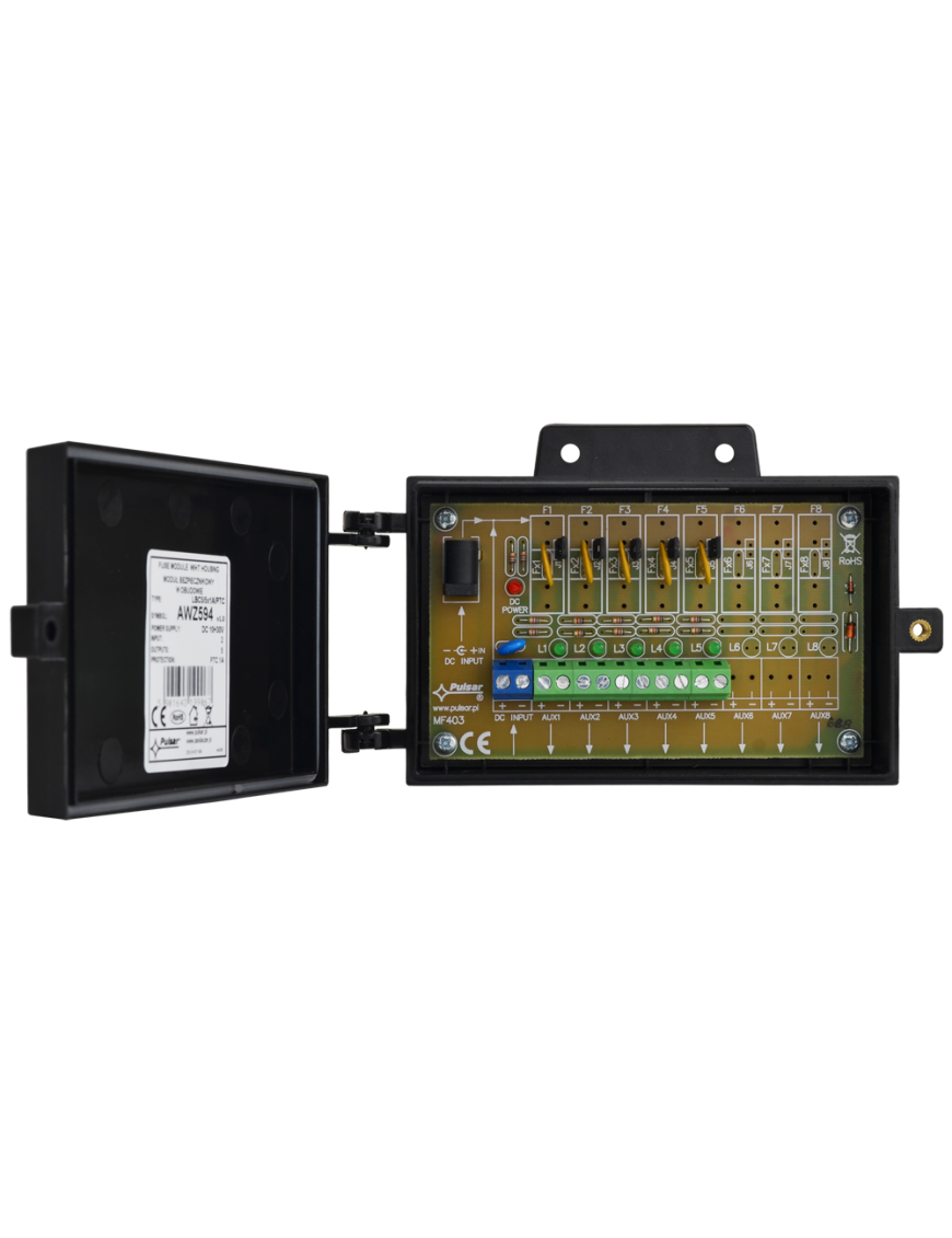 PULSAR AWZ594 - Moduł bezpiecznikowy rozgałęźny w obudowie plastikowej - PTC, LBC5/5x1A/PTC