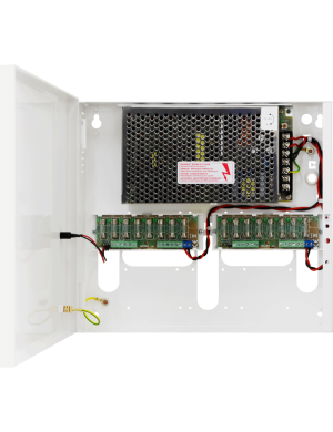 PULSAR PSDC161212T - Zasilacz impulsowy do 16 kamer HD w obudowie metalowej, PSDC 12V/12A/16x0,8A/TOPIC