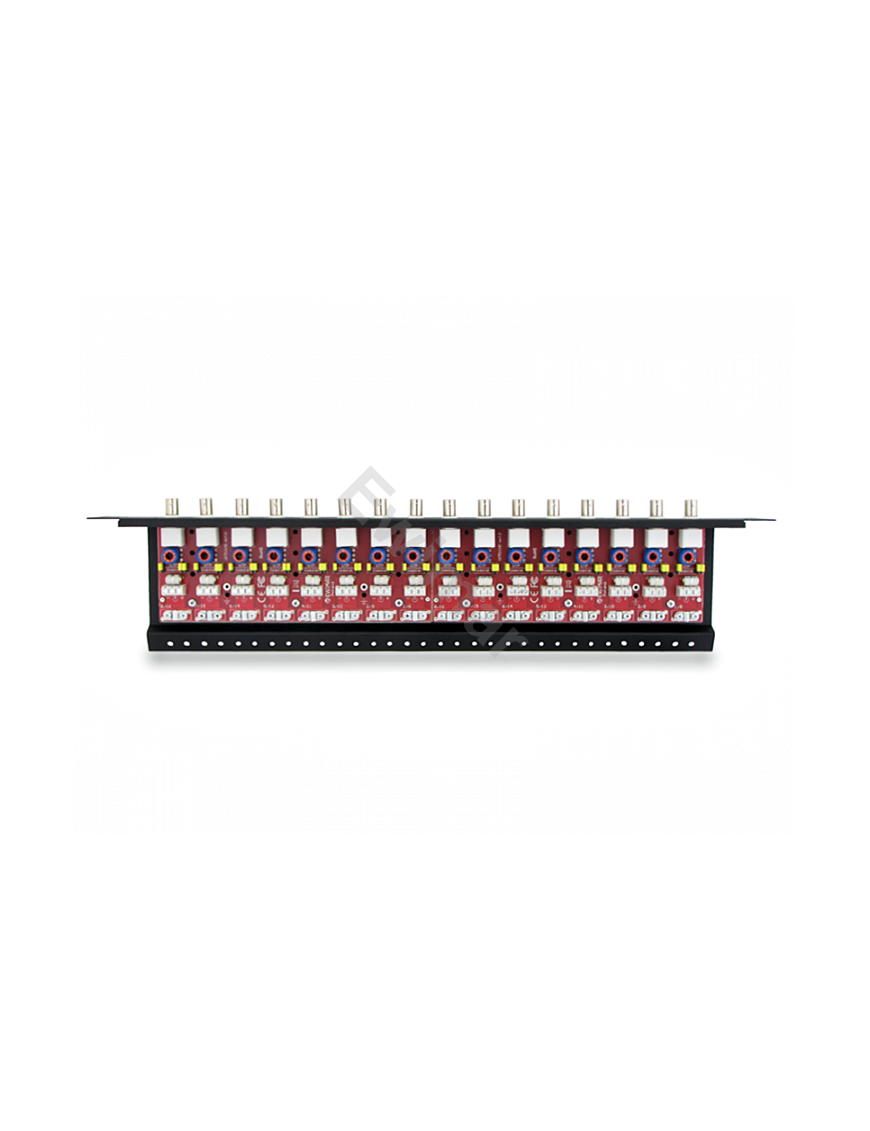 EWIMAR LHD-16R-PRO - Patchpanel porządkujący z zabezpieczeniem przeciwprzepięciowym (skrętka UTP lub przewód koncentryczny), AHD