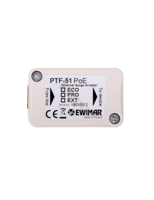 EWIMAR PTF-51-ECO/PoE - 1-kanałowe zabezpieczenie przeciwprzepięciowe serii ECO