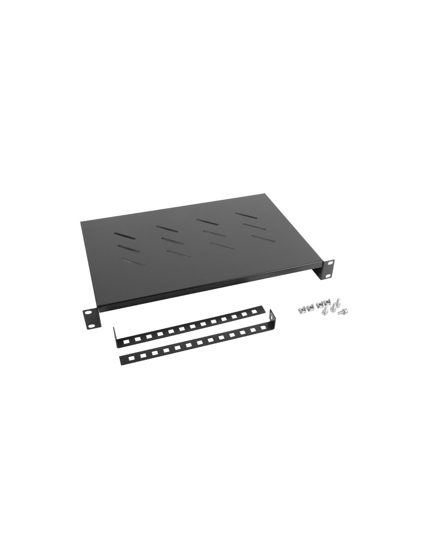 LANBERG AK-1004-B - Półka 1U do szaf RACK 19" o głębokości 600mm, czarna