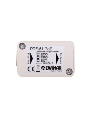 EWIMAR PTF-51-PRO/PoE - 1-kanałowe zabezpieczenie przeciwprzepięciowe serii PRO