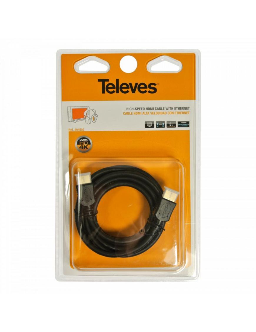 Kabel HDMI 2.0 Televes ref. 494502 3m 4K