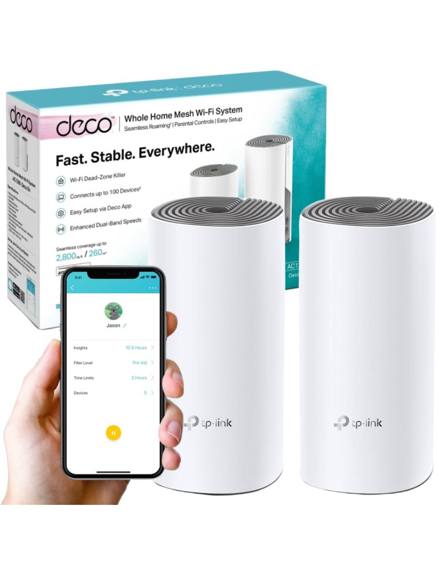 DOMOWY SYSTEM WI-FI MESH TP-LINK DECO E4 (2-pack)