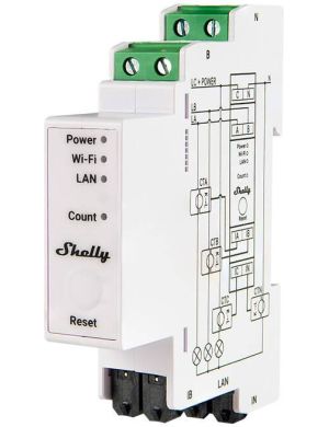 Shelly Pro 3EM 2-kierunkowy 3-fazowy miernik zużycia energii elektrycznej 120A WIFI