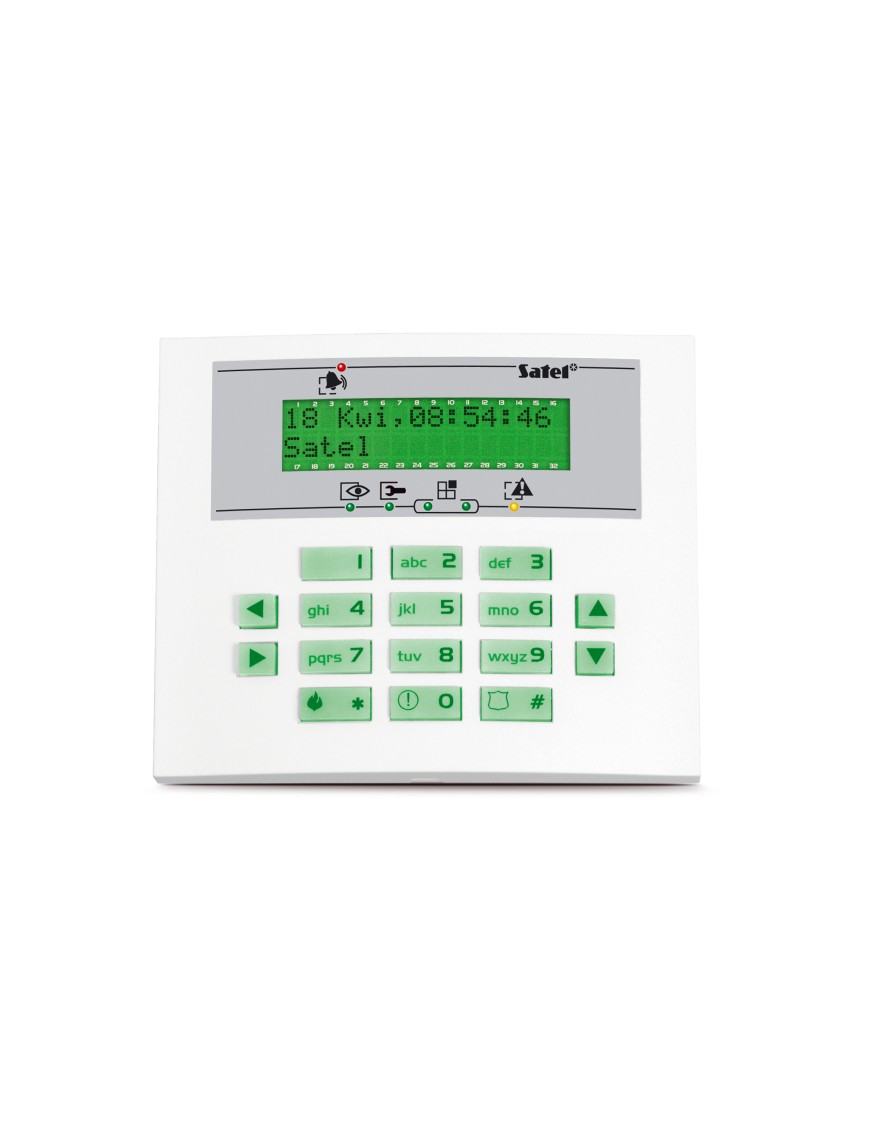 SATEL INT-KLCDS-GR - Manipulator LCD (typ S, zielone podświetlenie)