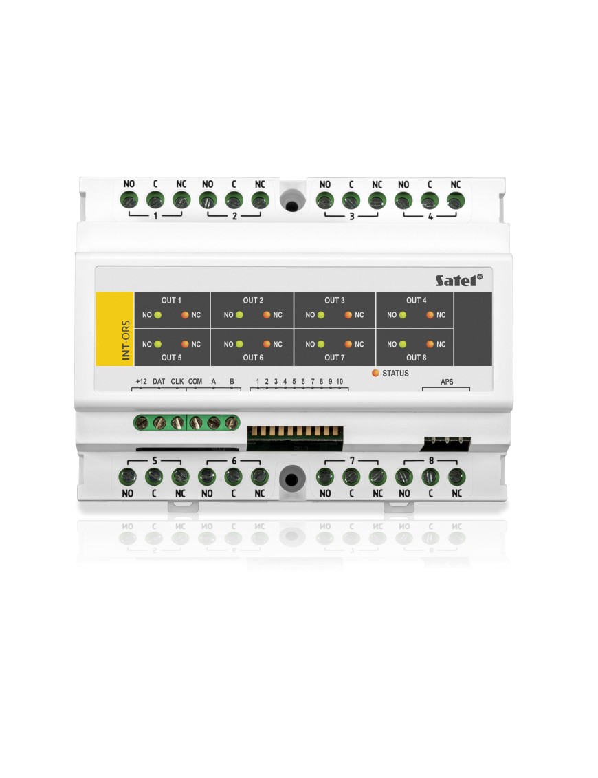 SATEL INT-ORS - Ekspander 8 wyjść przekaźnikowych (obudowa plastikowa - modułowa)