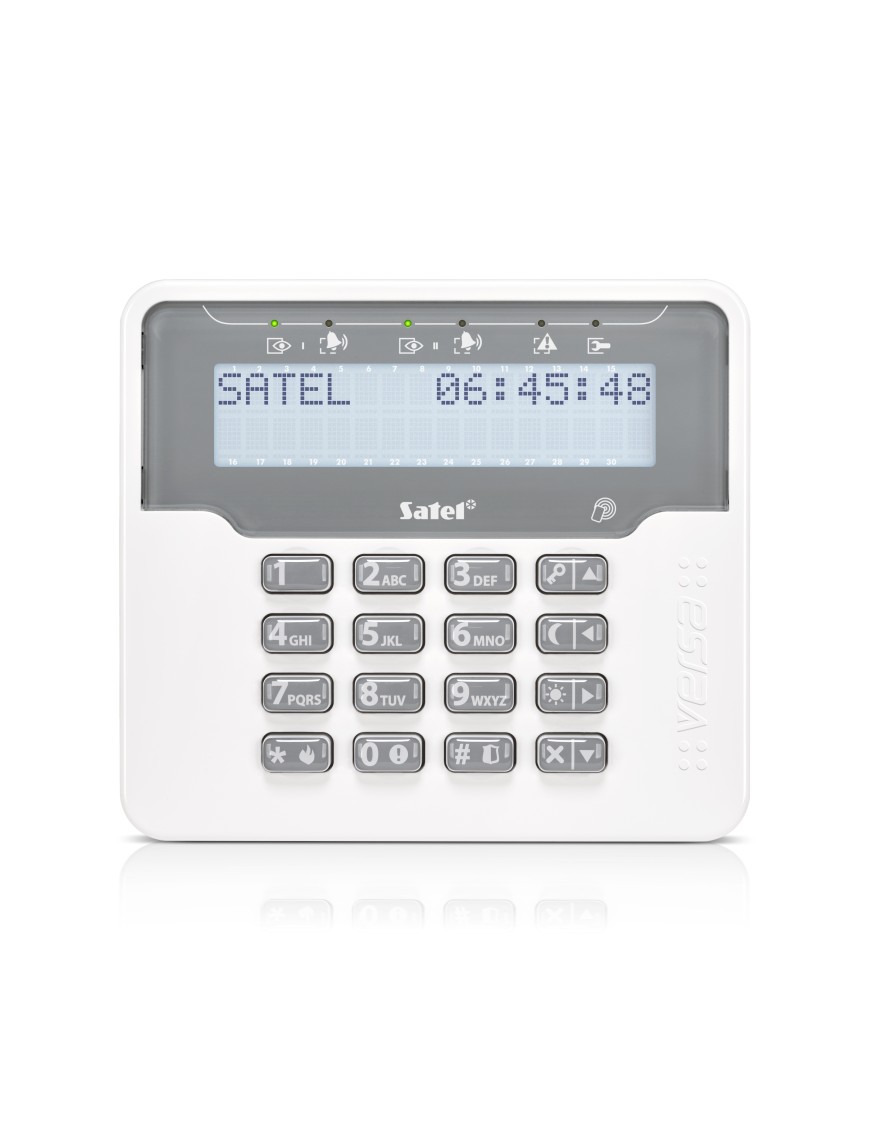 SATEL VERSA-LCDR-WH - Manipulator LCD z czytnikiem zbliżeniowym (typ obudowy M, białe podświetlenie)