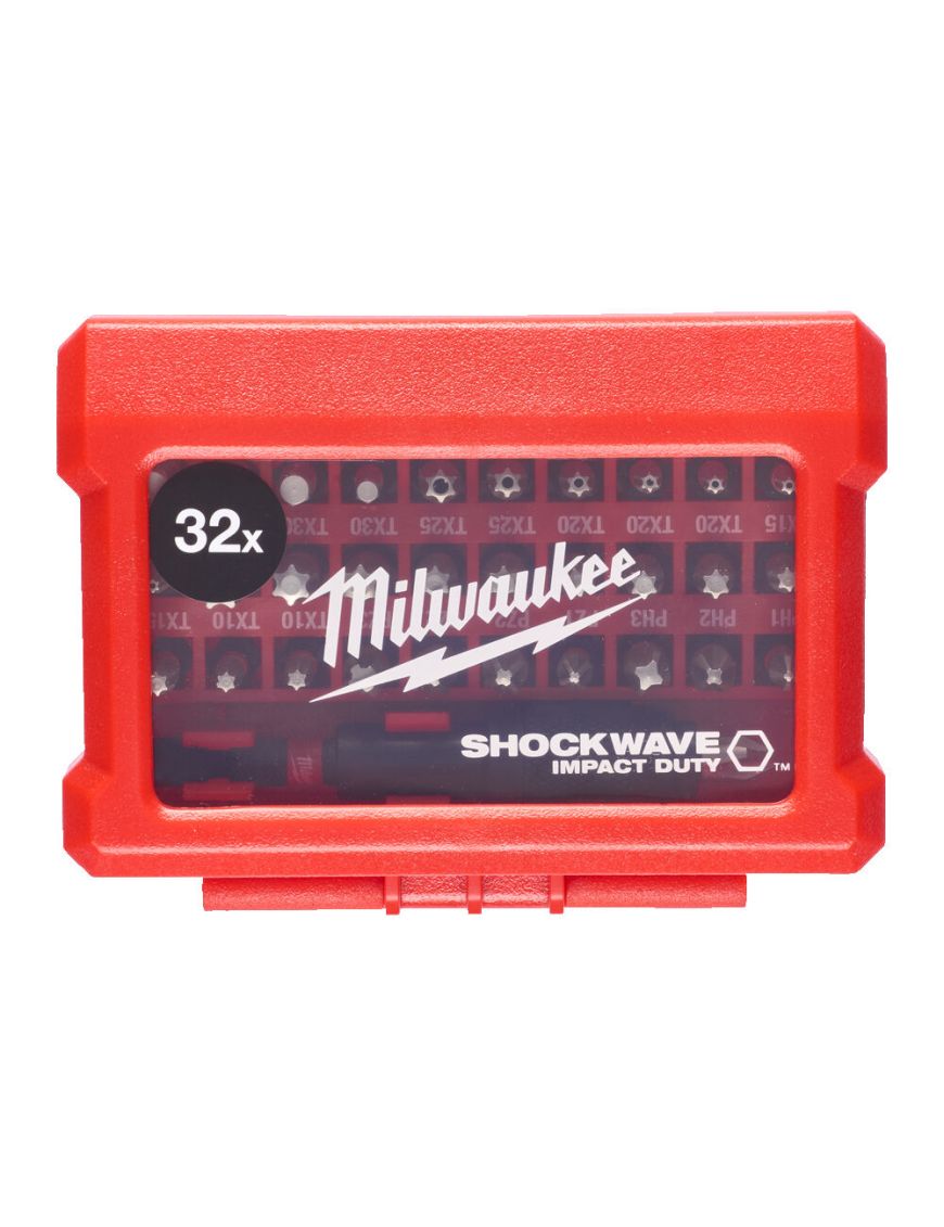 MILWAUKEE ZESTAW BITÓW SHOCKWAVE W KASECIE - 32 SZT. 4932464240