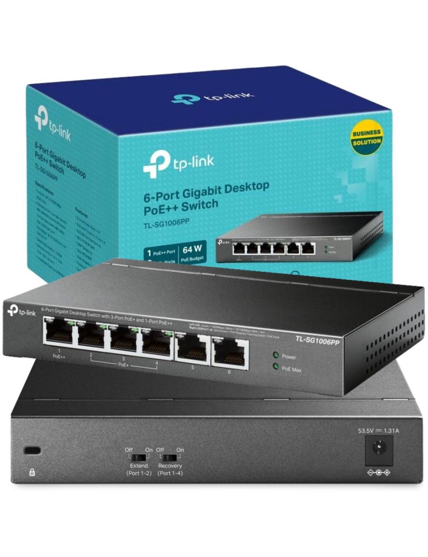 SWITCH TP-LINK TL-SG1006PP (PoE++)