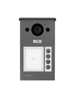 BCS-PANX401G-2 - Jednorodzinna stacja bramowa IP/2-żyłowa, kamera, IR, czytnik Mifare, zew. IP66, IK08