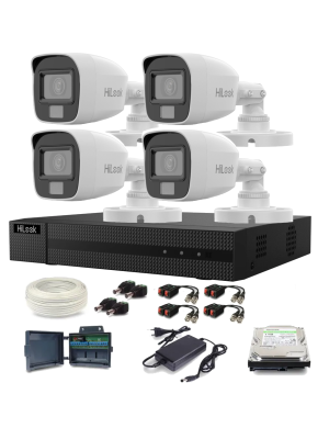 Zestaw monitoringu Hilook by Hikvision 4 kamer 2MPx TVICAM-B2M-20DL dysk 1TB