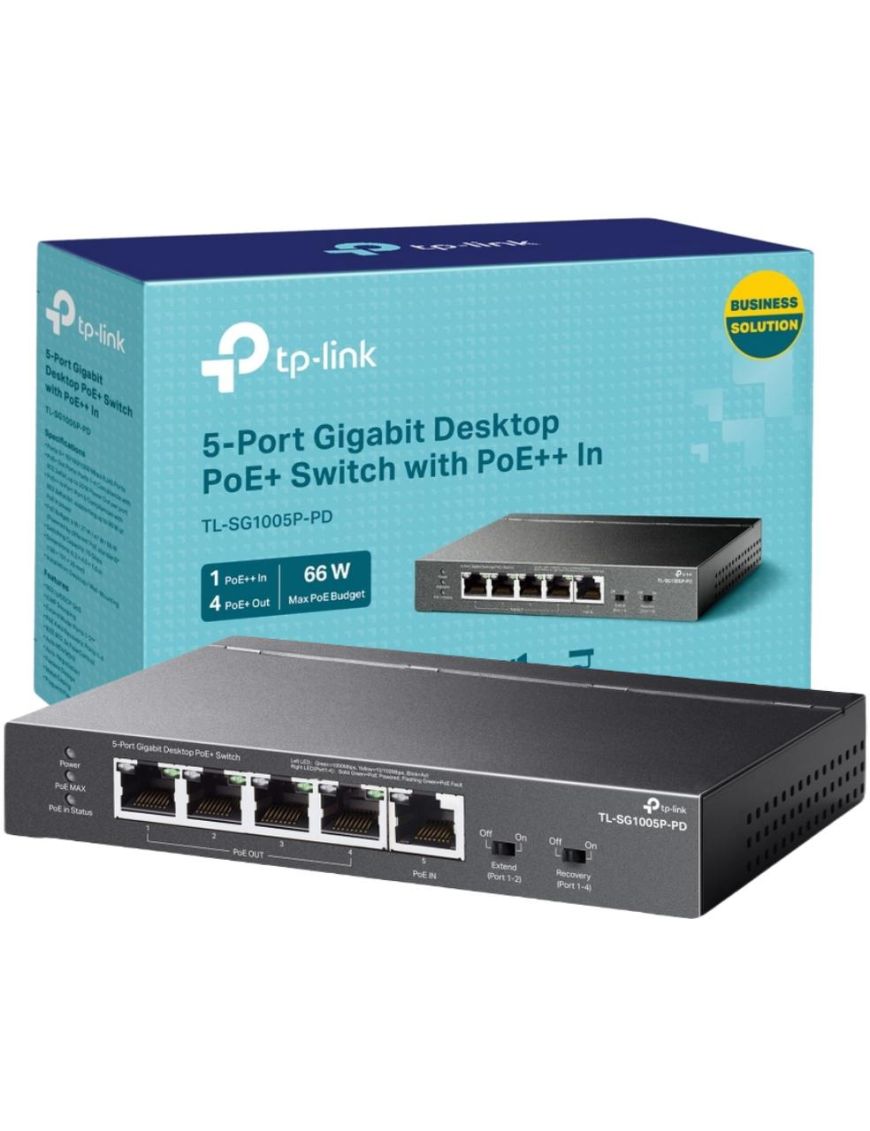 SWITCH TP-LINK TL-SG1005P-PD (POE++)