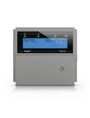 SATEL ACCO-KLCDR-BG - Manipulator LCD z czytnikiem kart zbliżeniowych, niebieskie podświetlenie, szara obudowa