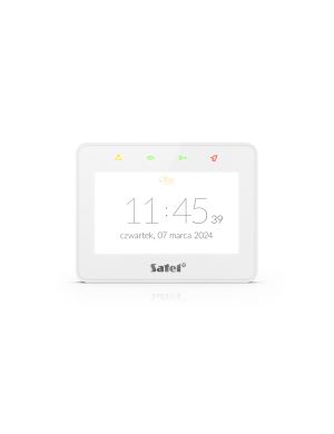 SATEL INT-TSG2R-W - Manipulator z ekranem dotykowym 4.3", kolor biały, czytnik kart zbliżeniowych MIFARE