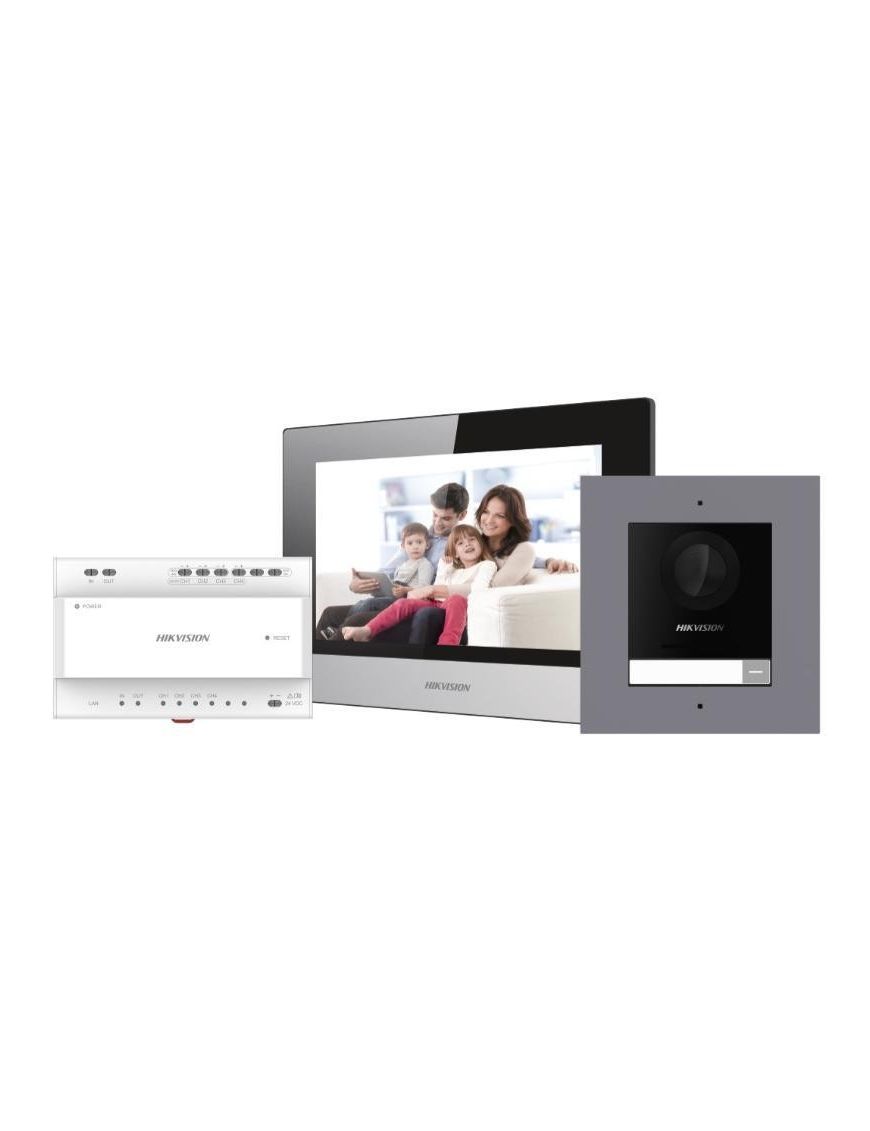 HIKVISION DS-KIS702Y - Zestaw wideodomofonu z monitorem i zasilaczem