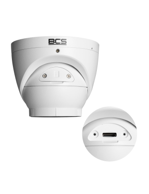 BCS-P-EIP25FSR3L2-AI2 - Kamera IP kopułowa, NightColor, NDAA, 5MP, 2.8mm, IR, białe światło, zew. IP67