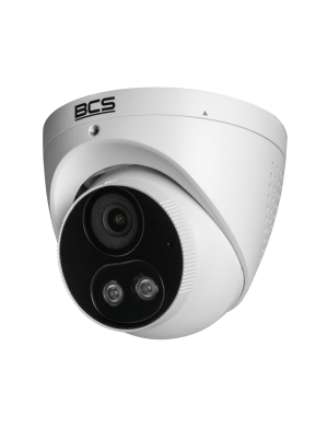 BCS-P-EIP25FSR3L2-AI2 - Kamera IP kopułowa, NightColor, NDAA, 5MP, 2.8mm, IR, białe światło, zew. IP67