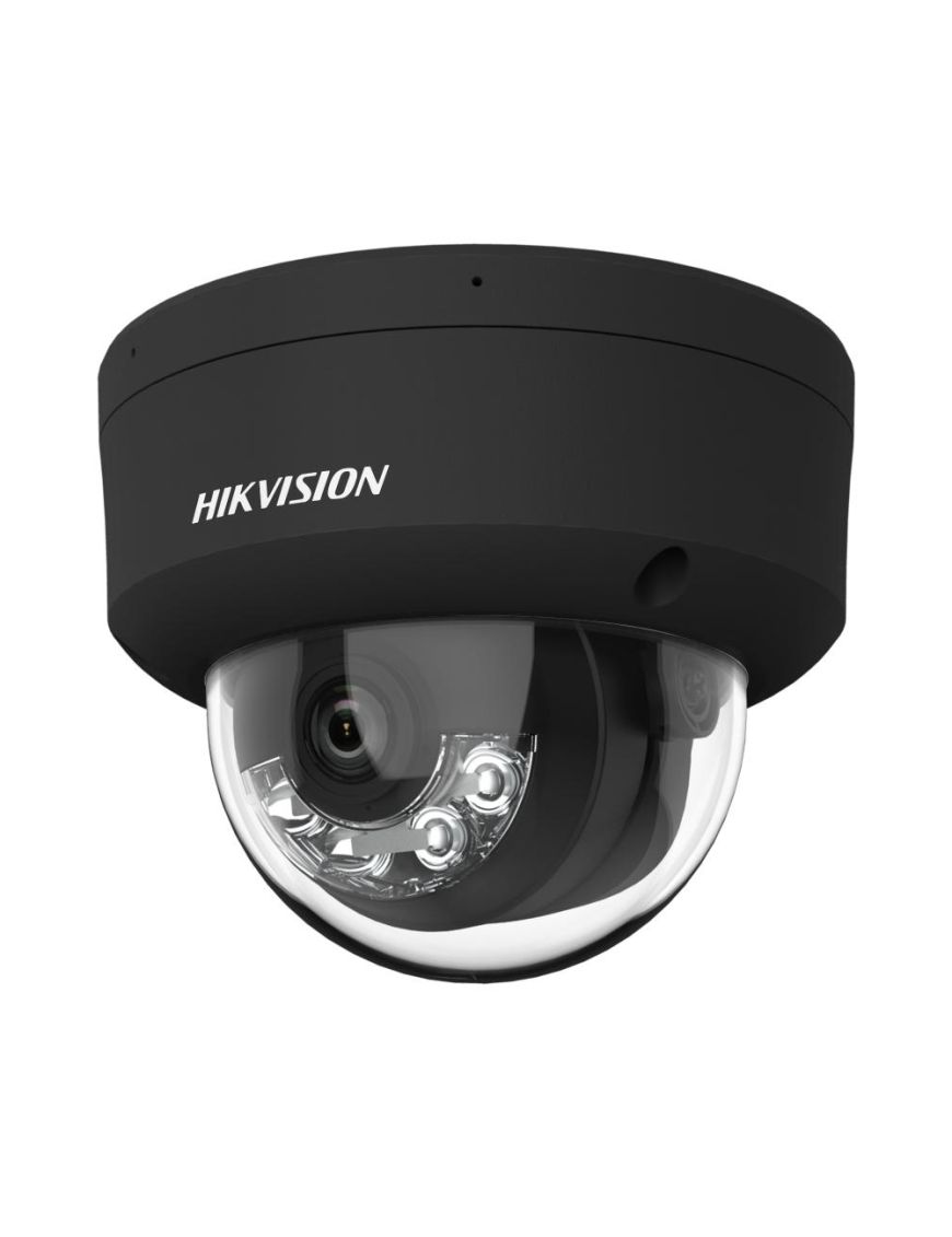 HIKVISION DS-2CD2143G2-LIS2U(2.8mm)(BLACK) - Kamera IP kopułowa, 4MP, 2.8mm, Smart Hybrid Light, zew. IP67, IK10