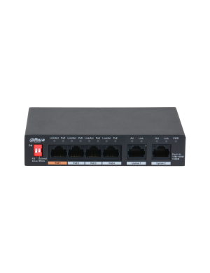 DAHUA PFS3006-4GT-60-V2 - Switch 6 portowy gigabitowy, 4x PoE, niezarządzalny