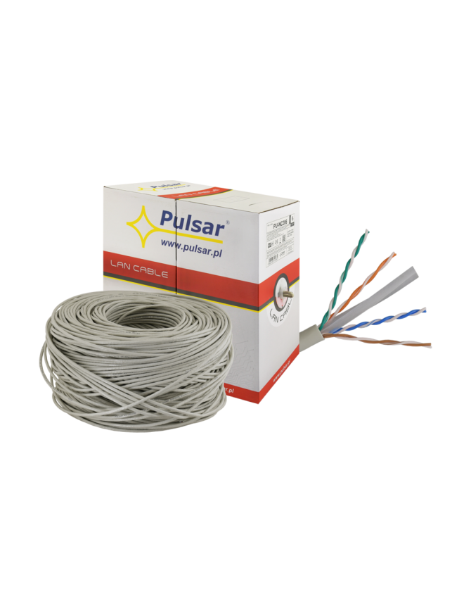 PULSAR PU-NC206 - Skrętka komputerowa, U/UTP, cat 6, 23AWG, Cu, Eca, 305m (wewnętrzna)