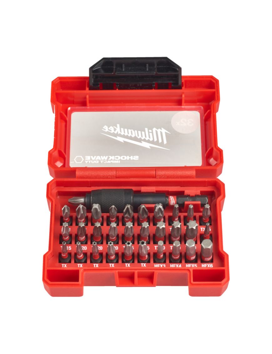 MILWAUKEE ZESTAW BITÓW SHOCKWAVE W KASECIE - 32 SZT. 4932464240