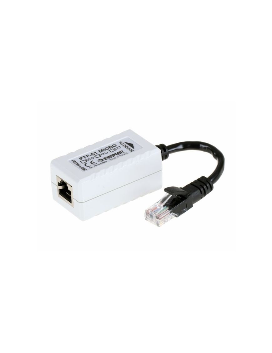 Zabezpieczenie przepięciowe LAN do kamer IP, EWIMAR PTF-51-ENG/PoE/Micro