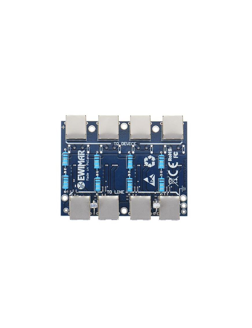 Moduł LAN z zabezpieczeniem przeciwprzepięciowym EXT z ochroną PoE EWIMAR PTF-54-EXT/PoE