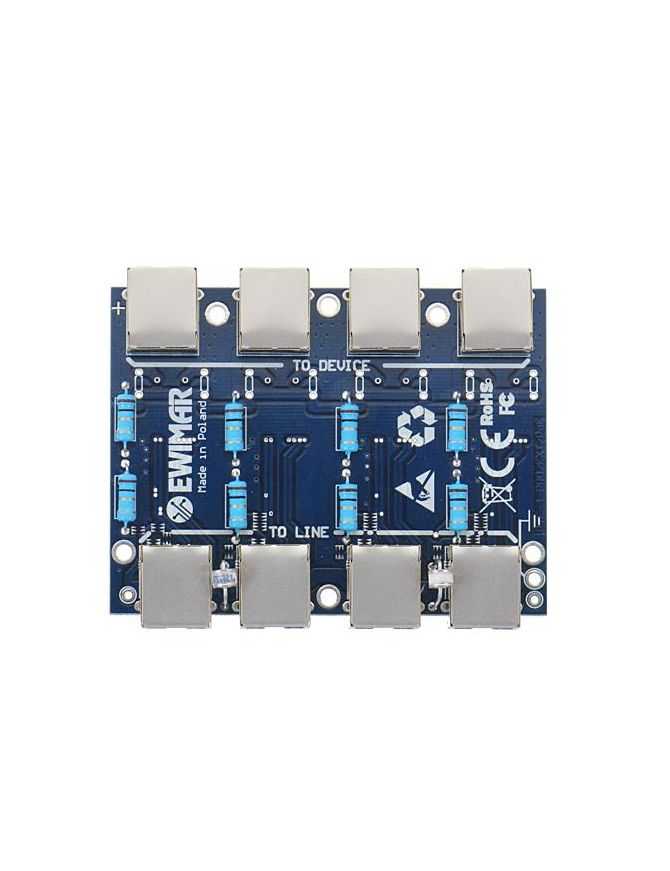 Moduł LAN z zabezpieczeniem przeciwprzepięciowym EXT z ochroną PoE EWIMAR PTF-54-EXT/PoE