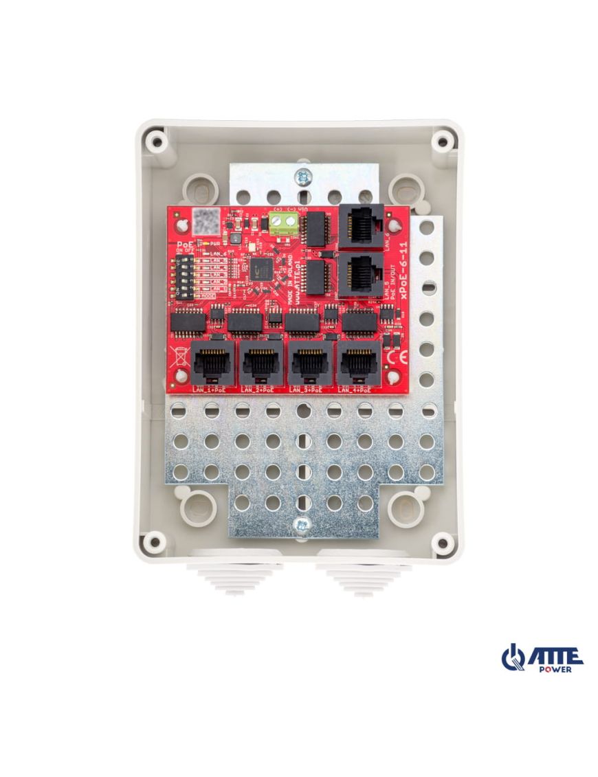 ATTE xPoE-6-11-S3 - Switch PoE 6 portowy 5P+1UP