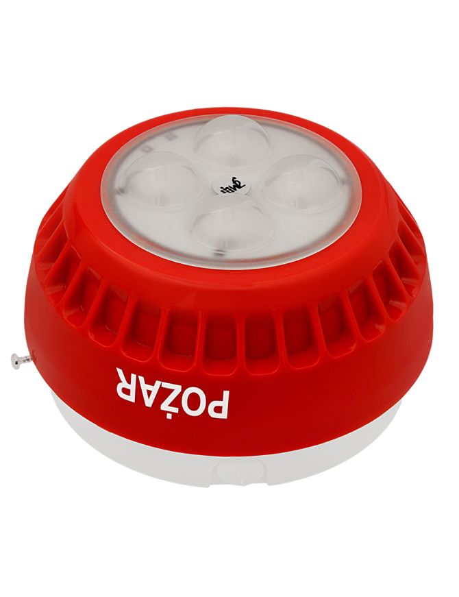 W2 Sygnalizator SO-P8/CM - Sygnalizator optyczny 3, 6, 9, 12 metrów, czerwona obudowa, mieszane światło