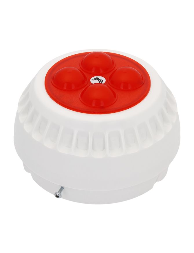 W2 Sygnalizator SO-P8/BC - Sygnalizator optyczny 3, 6, 9, 12 metrów, biała obudowa, czerwone światło