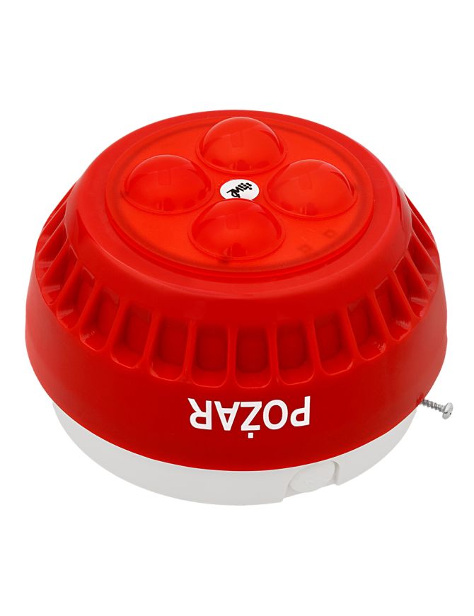 W2 Sygnalizator SO-P8/CC - Sygnalizator optyczny w obudowie czerwonej, światło czerwone