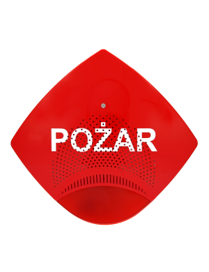 W2 Sygnalizator SGO-Pgz3 - Sygnalizator głosowo-optyczny zew. obudowa czerwona, światło czerwone, klosz czerwony