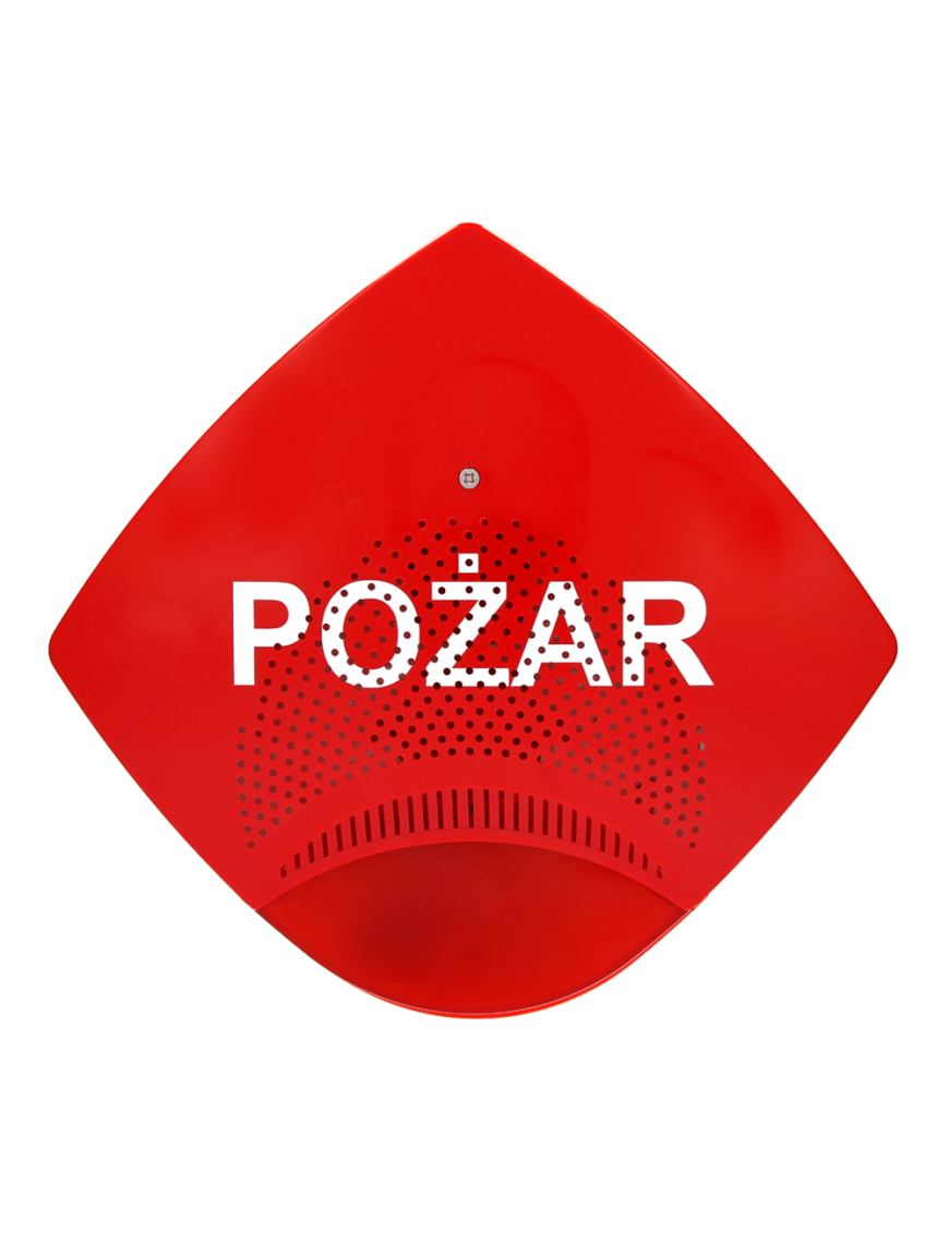 W2 Sygnalizator SGO-Pgz3 - Sygnalizator głosowo-optyczny zew. obudowa czerwona, światło czerwone, klosz czerwony