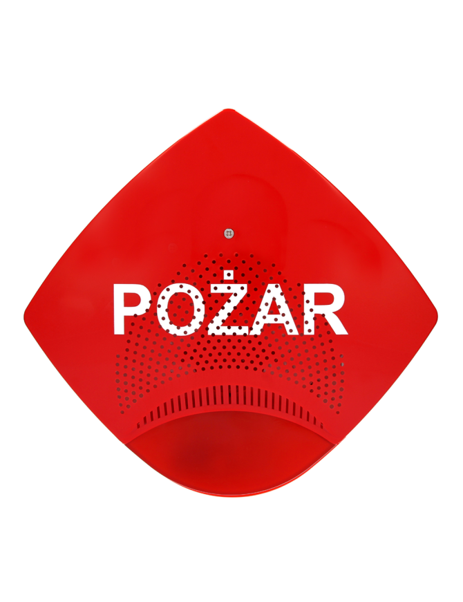 W2 Sygnalizator SGO-Pgz3 - Sygnalizator głosowo-optyczny zew. obudowa czerwona, światło czerwone, klosz czerwony