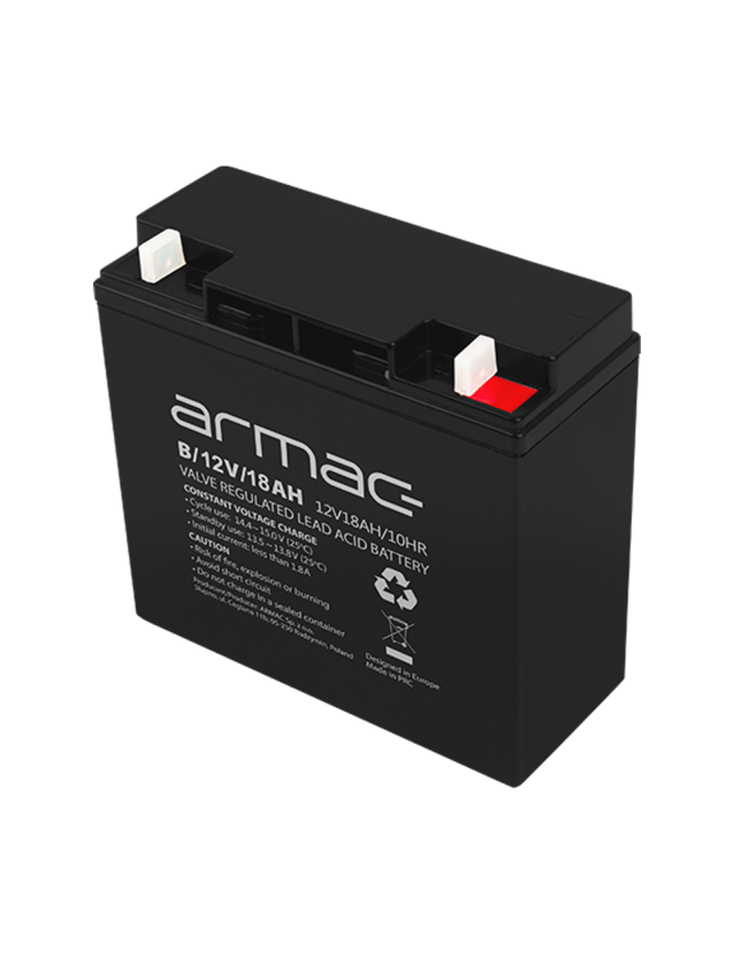 ARMAC B/12V/18AH - Uniwersalny akumulator żelowy do zasilaczy awaryjnych ARMAC, 12V/18AH