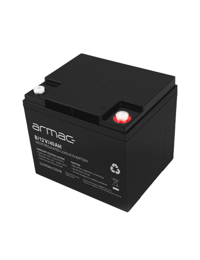 ARMAC B/12V/40AH - Uniwersalny akumulator żelowy do zasilaczy awaryjnych ARMAC, 12V/40AH