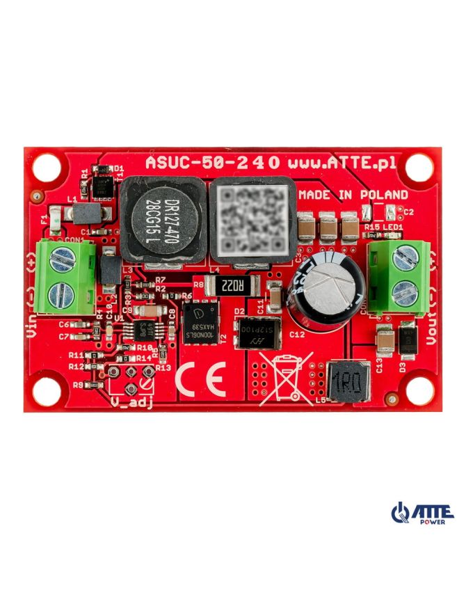 ATTE ASUC-50-240-OF - Przetwornica DC/DC podnosząca napięcie do 24V