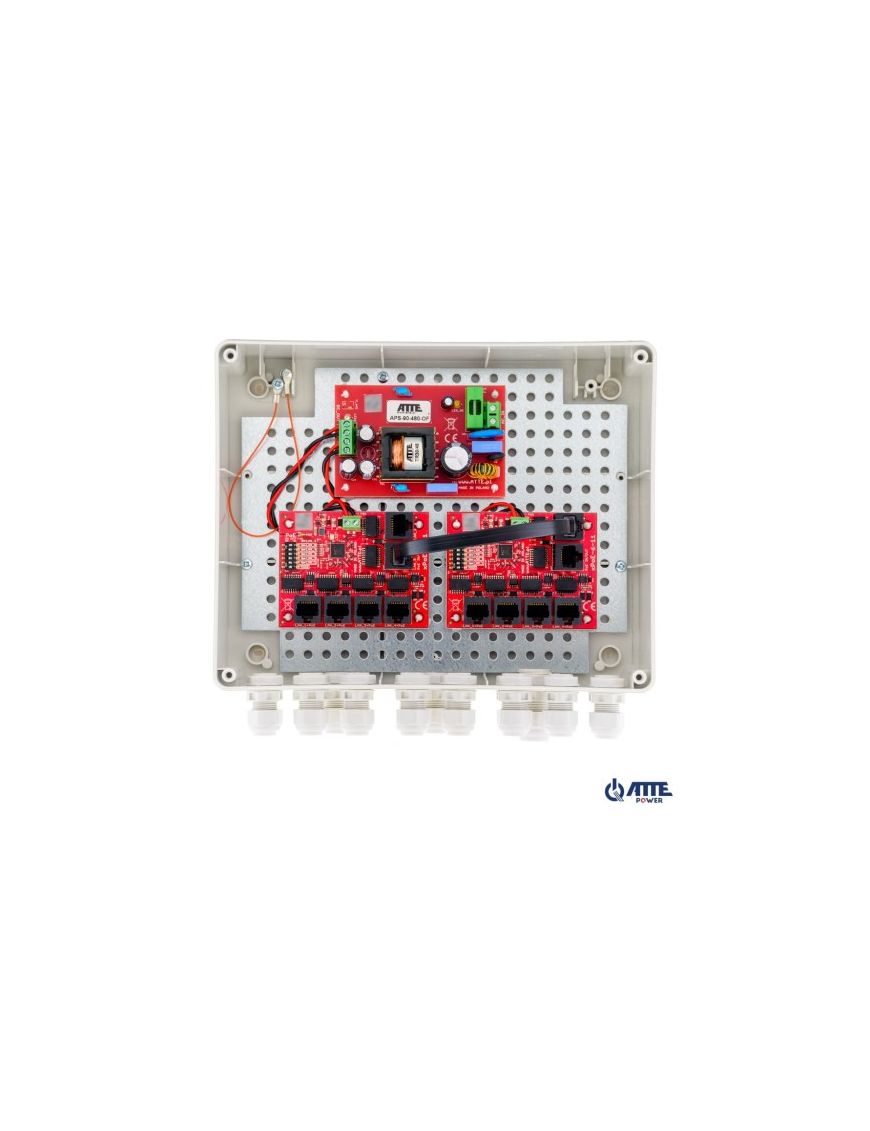 ATTE IP-9-11-L2 - Zestaw do 9 kamer IP switch PoE 9P+1UP
