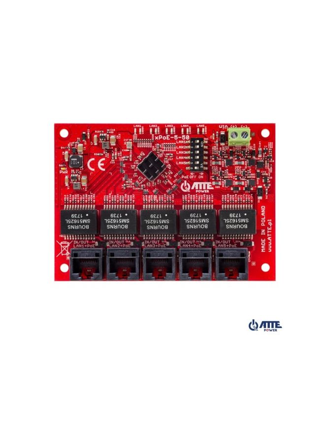 ATTE XPOE-5-50-OF - Switch PoE 5 portowy Gigabit 100W