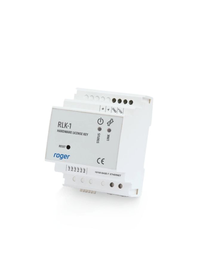 ROGER RLK-1 - Sieciowy klucz licencyjny dla oprogramowania Roger, wymaga podłączenia do sieci Ethernet, zasilanie 12 VDC