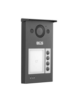 BCS-PANX401G-2 - Jednorodzinna stacja bramowa IP/2-żyłowa, kamera, IR, czytnik Mifare, zew. IP66, IK08