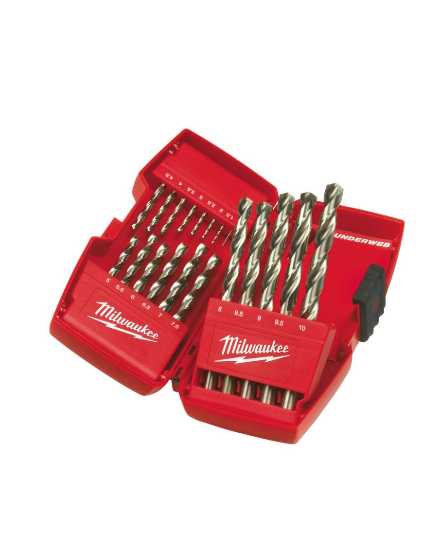 MILWAUKEE Zestaw THUNDERWEB HSS-G - Zestaw 19 szt. wierteł do metalu 4932352374