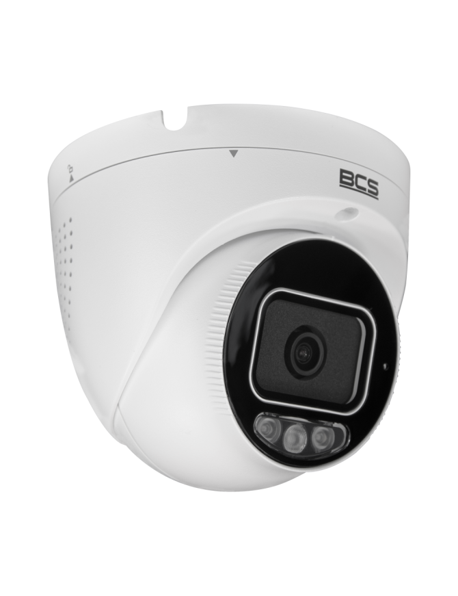 BCS-P-EIP25FSR3L3-Ai2(2) - Kamera IP kopułowa, 5MP, 2.8mm, IR, biale swiatlo, zew. IP67