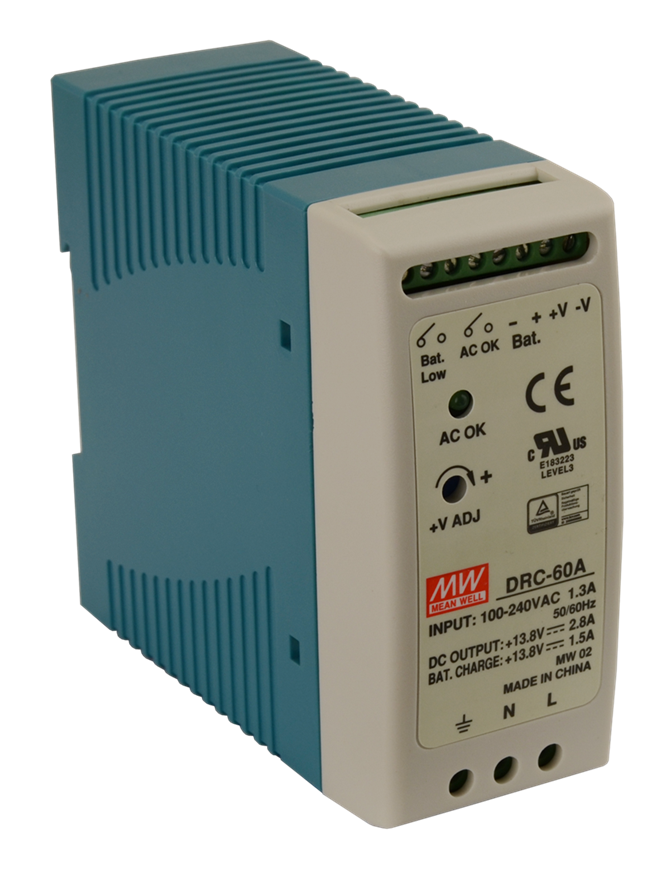 PULSAR DRC-60A - Zasilacz na szynę DIN, 13.8V/60W/2.8A/1.5A