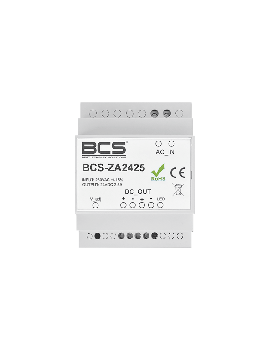 BCS-ZA2425 - Zasilacz do systemu wideodomofonowego IP BCS