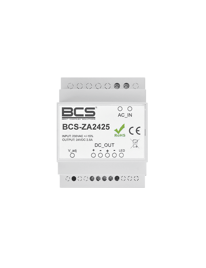 BCS-ZA2425 - Zasilacz do systemu wideodomofonowego IP BCS